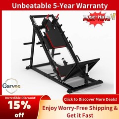 Leg Press Hack Squat Machine 2-in-1 with Weight Storage Linear Bearing Home Gym
