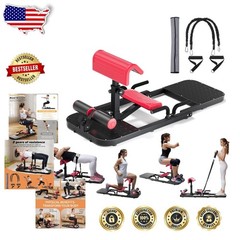 Multifunction Sissy Squat Hip Thrust Machine – 30lb Bands, Steel Frame, Home Gym