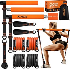 KUTIZE Pilates Bar Kit with Resistance Bands, Pilates Equipment, Multifunctional