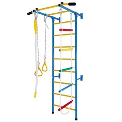 5-in-1 Wall Gym-Rope Ladder, Pull-up Bar, Rings & More