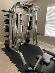 Tuff Stuff CSM-600 Evolution Smith Machine / Half Cage Combo with Pulley System