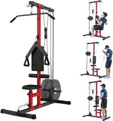 LAT Pull Down Machine for Home Gym Full Body Workout Machine Cable Pulley System