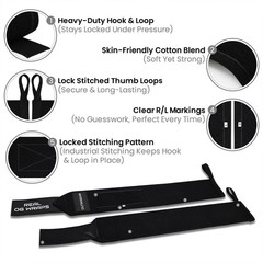 18″ OG-Grade Wrist Wraps for Weightlifting – Heavy Duty Wrist Support with