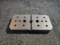 Vinyl Rectangle Weight Plate 12 LBS 15″ L x 7.5″ Stackable, Black