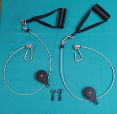 BOWFLEX POWER PRO Pulley Cables Handgrips Exercise Replacement Parts Lot