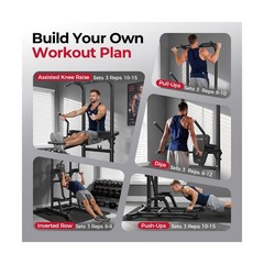FLYBIRD Heavy Duty Power Tower with Assisted Leg Raise, Multi-Function Pull U…