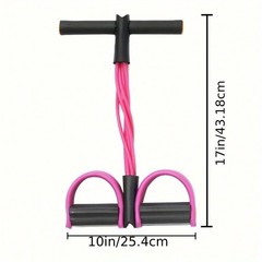 6-Tube Elastic Yoga Pedal Pull Rope Fitness Resistance Band For Full Body Wor…
