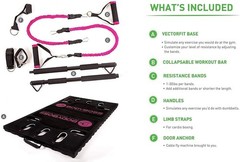 BodyBoss Home Gym 2.0 Full Portable Gym Home Workout Package Pink