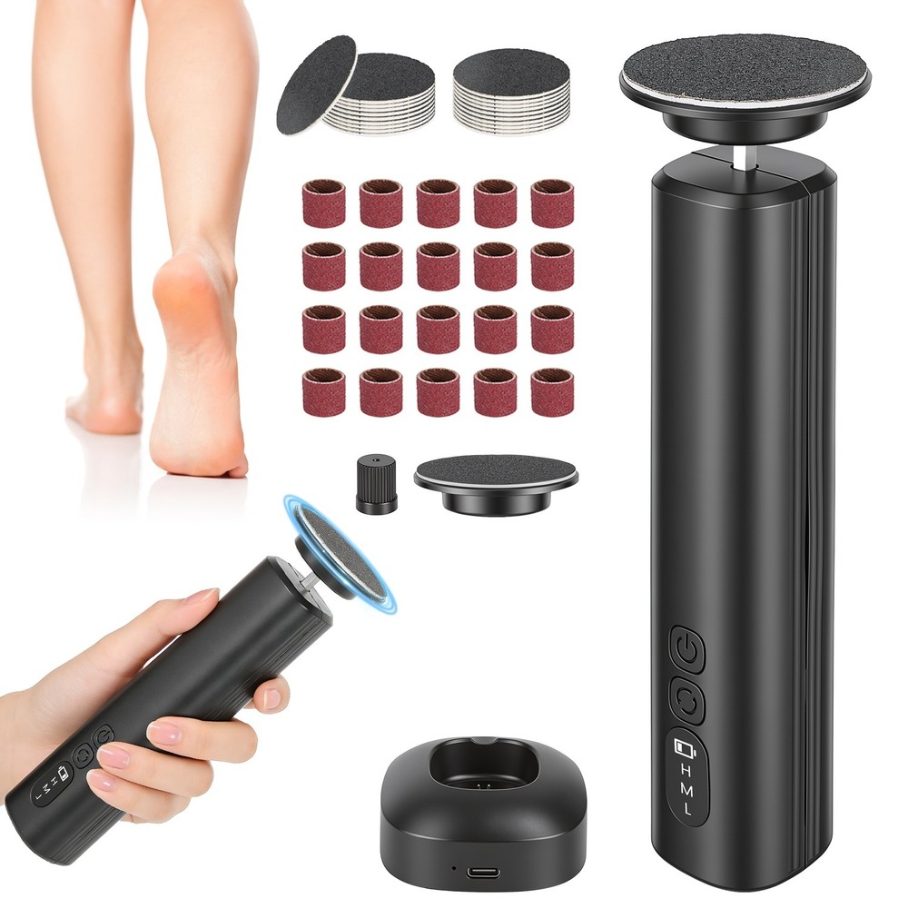 2 in 1 Adjustable Foot File Nail Grinder w/ Sandpaper Disks w/ Rotation Control