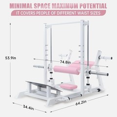 Hip Thrust Machine 770 LBS, Heavy Duty Plate Loaded Glute Bridge Machine