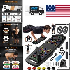 Versatile Push Up Board with Foldable Bar and Ab Roller for Total Body Strength