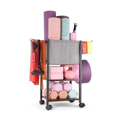 Yoga Mat Storage Rack Home Gym Equipment Workout Equipment Orga… Fast USA SHIP