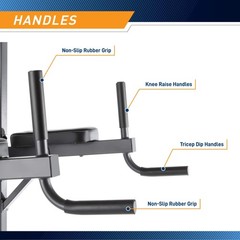 Power Tower Multi-Grip Pull Up & Dip Station VKR Home Gym TC-3515 BLACK, 74 p…