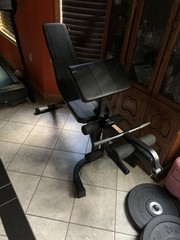 CAP Deluxe Adjustable Utility Weight Bench with Preacher Curl and Leg Press