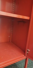 VINTAGE 1999 IKEA PS DISCONTINUED METAL STORAGE -GYM LOCKER RED KEY LOCKABLE