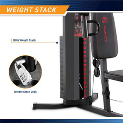 Marcy MWM-990 Home Gym 150 lb Weight Stack Total Body Lat Pulldown Chest Press
