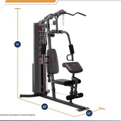 Marcy Adjustable Home Gym Machine Black Chest Press Arm Curl Leg Extension