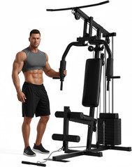 Home Gym Machine with 100LB Weight Stack, Multifunctional Full Body Workout Stat