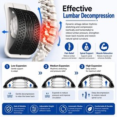BREEV® Back Stretcher with EMS Electric Pulse Massage, Lumbar Support for L