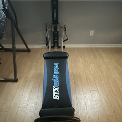 Total Gym XLS Adjustable Home Gym, Black/Blue, Training Deck & Workout DVDs