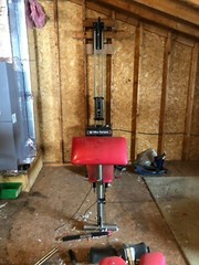 Full body workout machine, will go up to 100 pounds, has all attachments