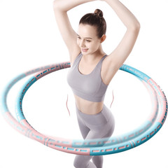 Weighted 6-Section Removable Hula Hoop – Stainless Steel Slimming Exercise Hoop
