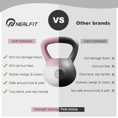 Soft Kettlebell 5LB-25LB for Home Gym, Anti-Slip Fitness Weights, Strength Train