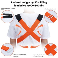 Moving Straps Lifting（Padded） one Person 2-Person Lifting and Movi