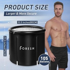 Cold Plunge Tub for Athletes Recovery Outdoor Portable Ice Bath Tub Complete Kit