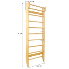 Gymnastics Wood Stall Bar & Ladder, Wall Mounted Pull Up Bar, Physical Therapy